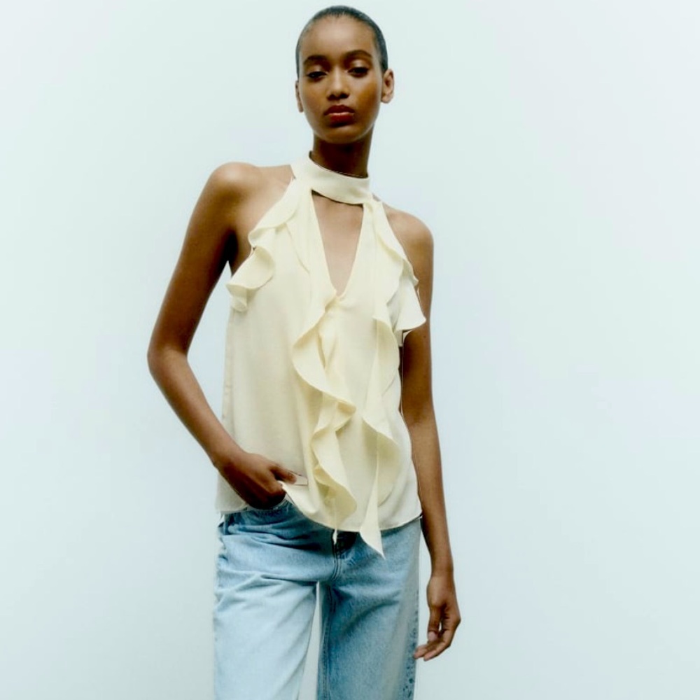 Zara ruffled top